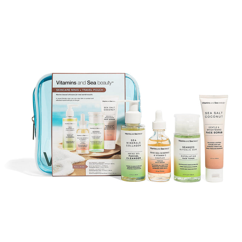 Skincare Mini's & Travel Pouch
