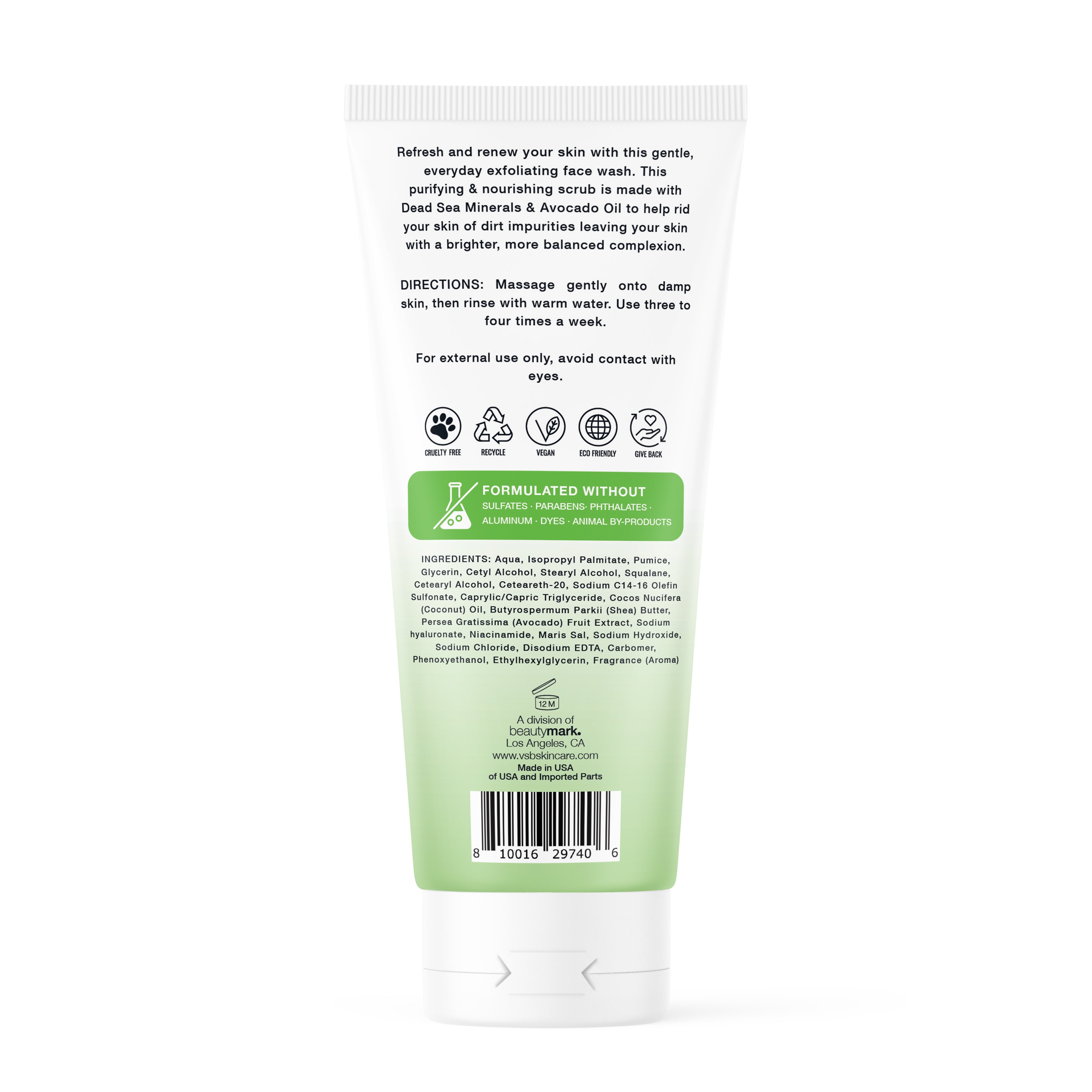 Dead Sea Minerals + Avocado Purifying Facial Scrub