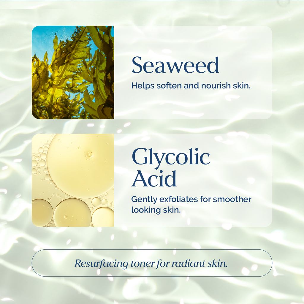 Seaweed + Glycolic Acid Exfoliating Face Toner