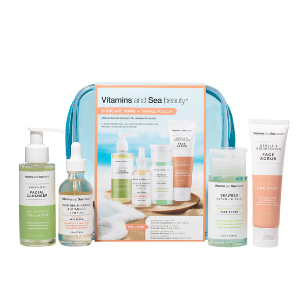 Skincare Mini's & Travel Pouch – Vitamins and Sea beauty®