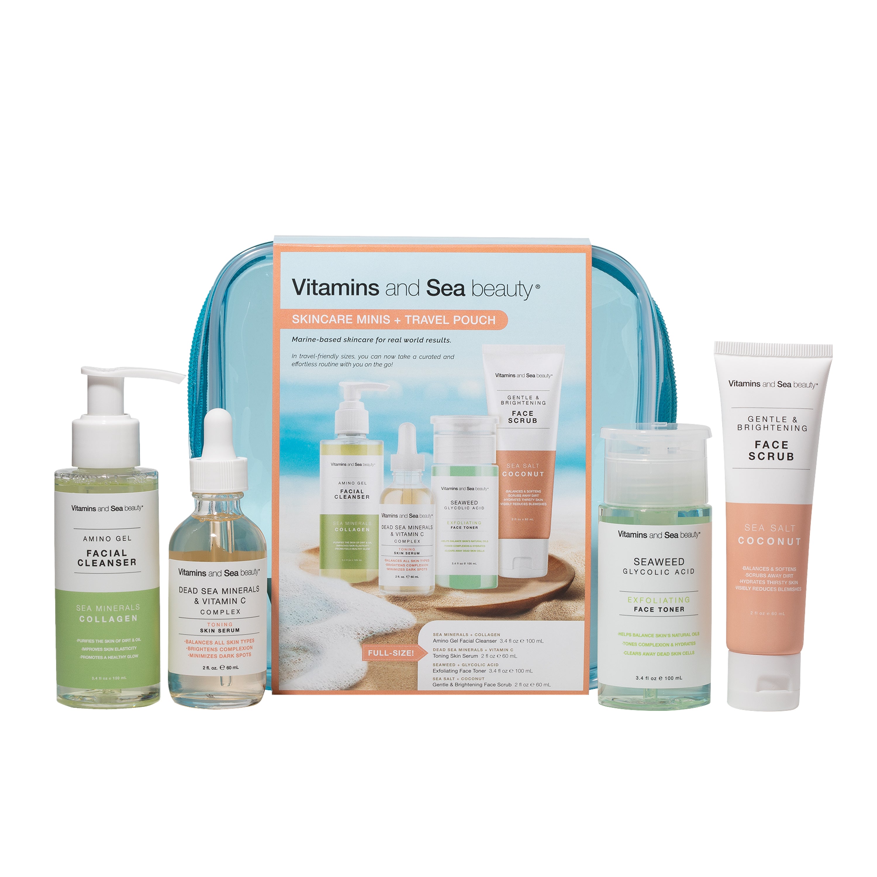 Skincare Mini's & Travel Pouch – Vitamins and Sea beauty®