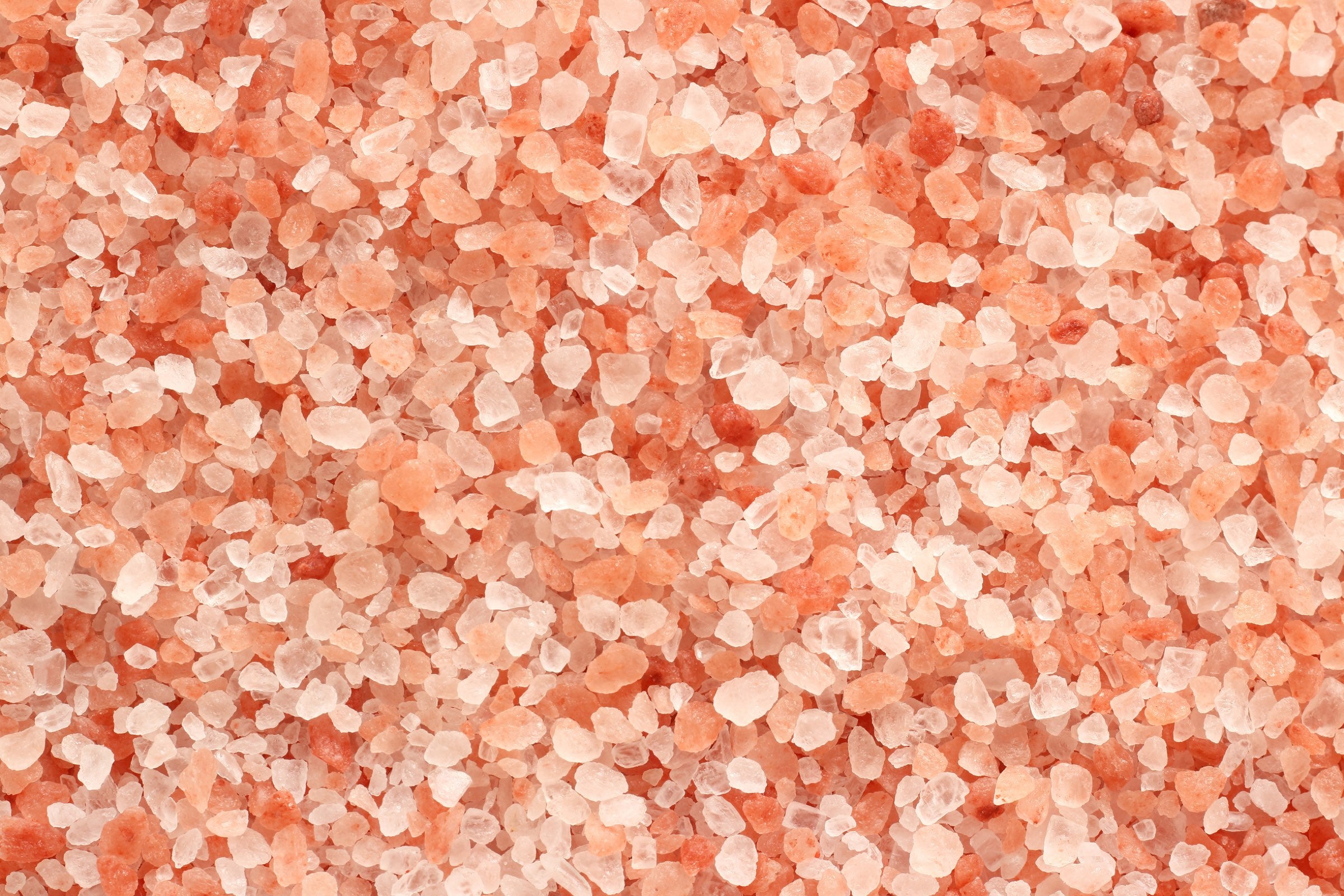 Pink salt crystals